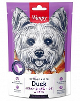 Wanpy Dog Кости из сыромятной кожи с вяленым утиным мясом, 100 гр